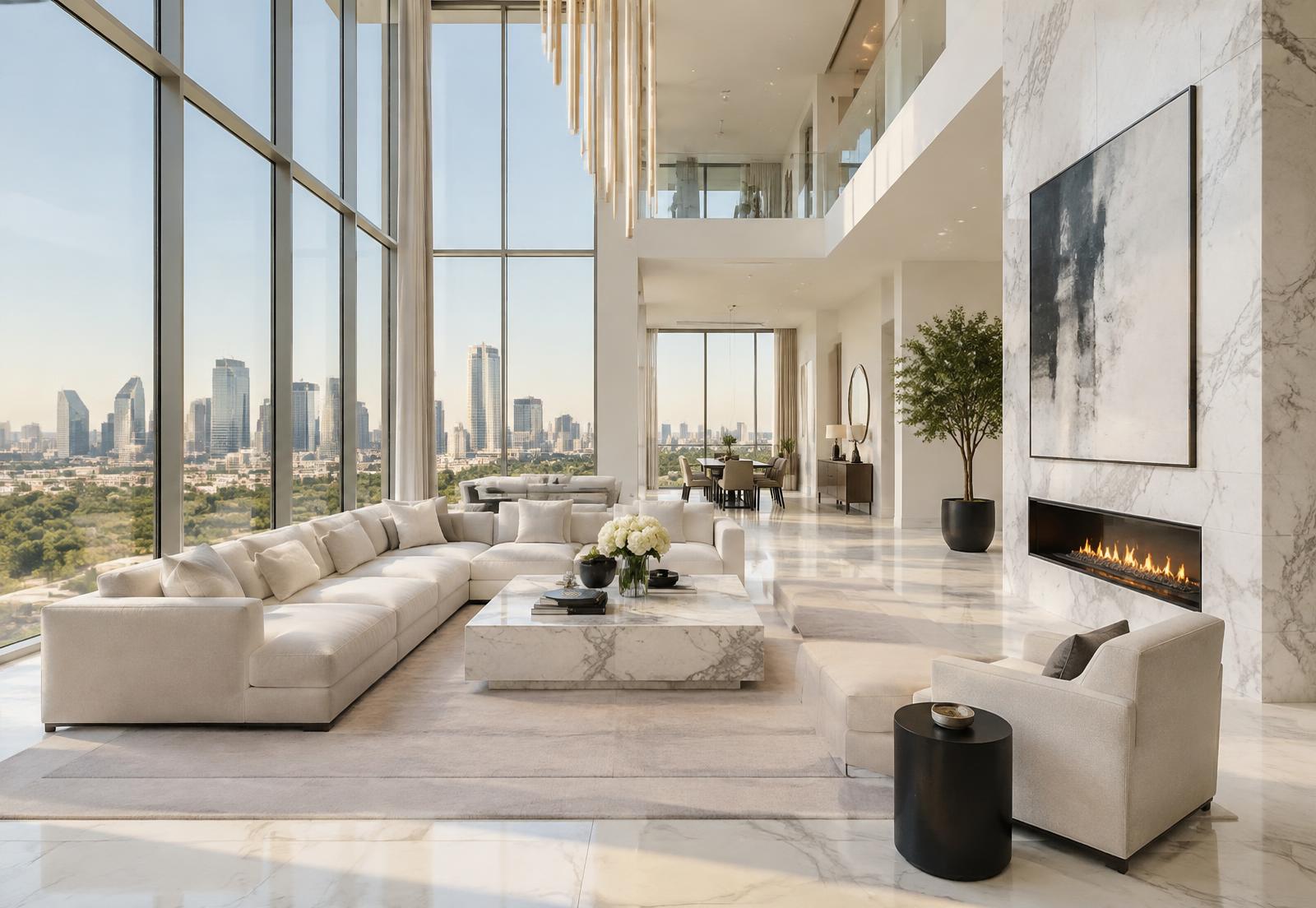 Spotless luxury Dallas living room